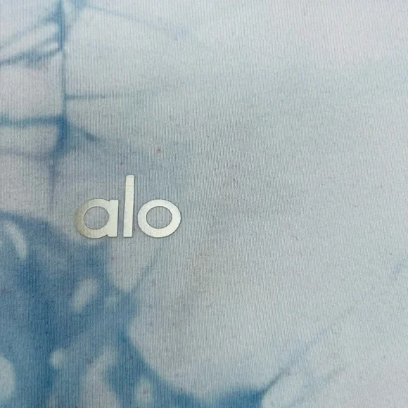 NWT ALO Yoga High Waist Tie Dyed Leggings Blue/Lilac Size XXS (fits like XS) - Picture 9 of 10